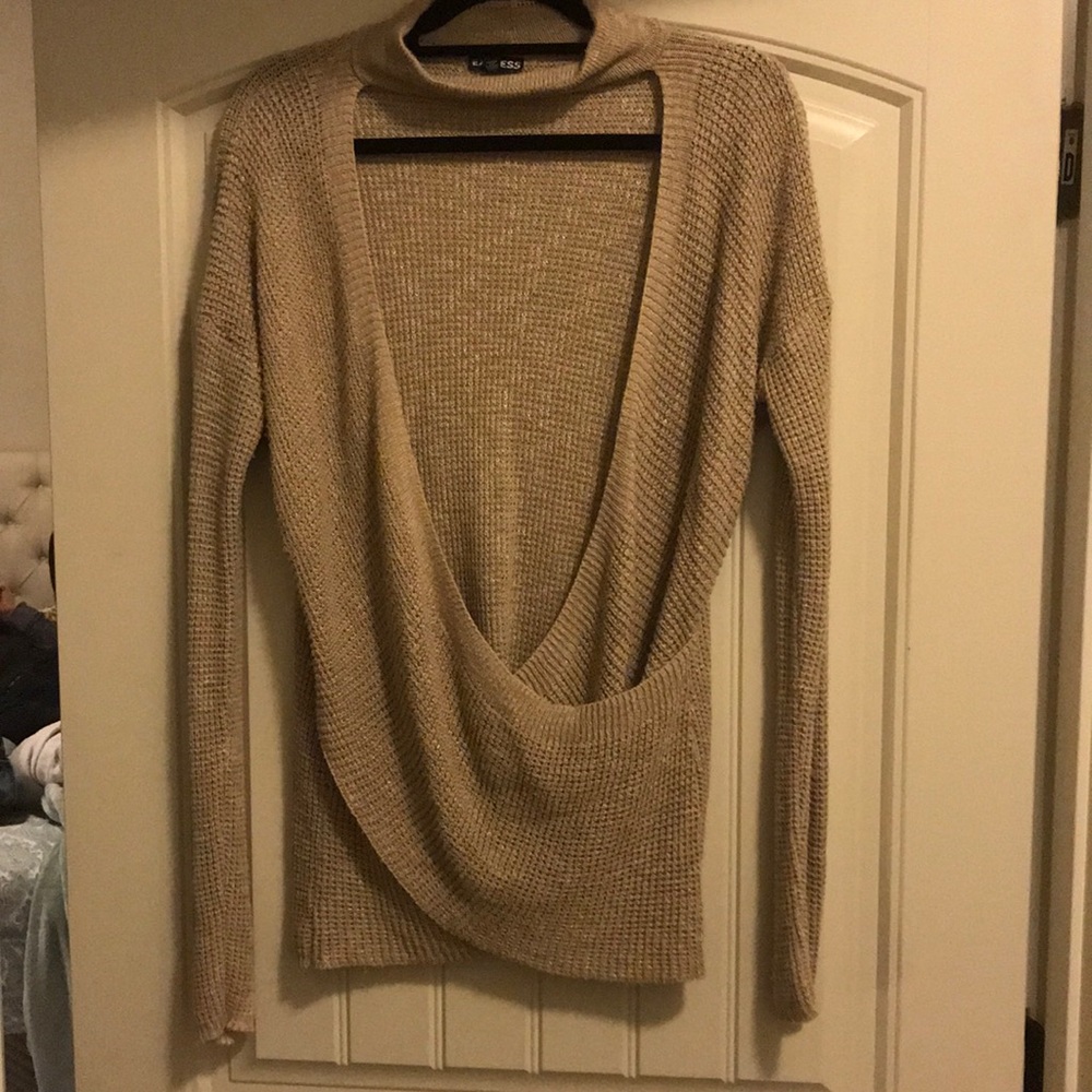 Express open front sweater size large